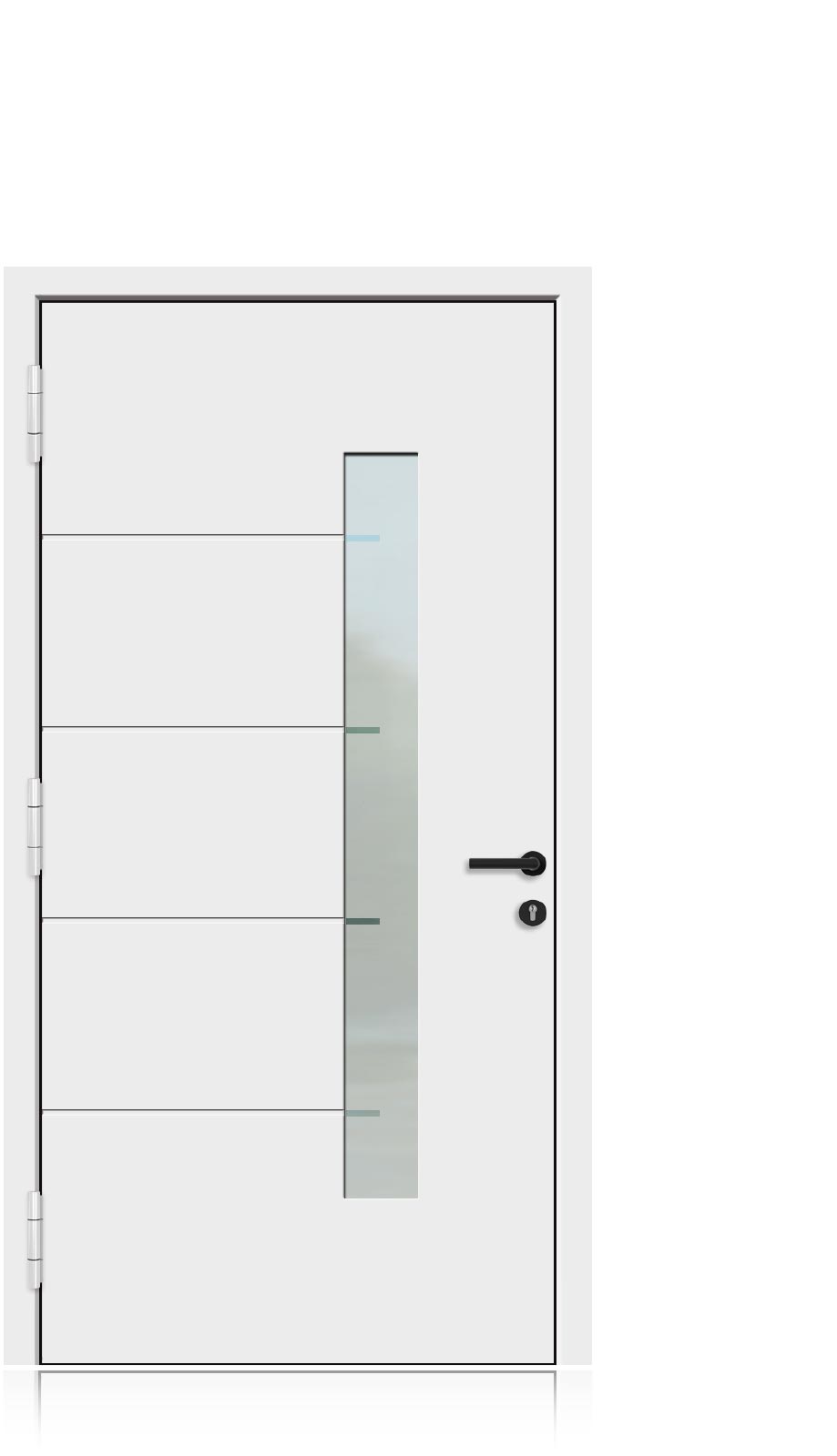 Aluminium Design Haustür - Compact HAVANNA - Innenansicht